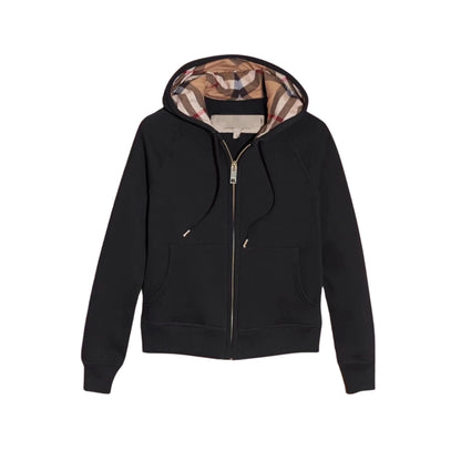 Kostkovaná Zip Mikina