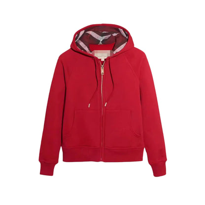 Kostkovaná Zip Mikina