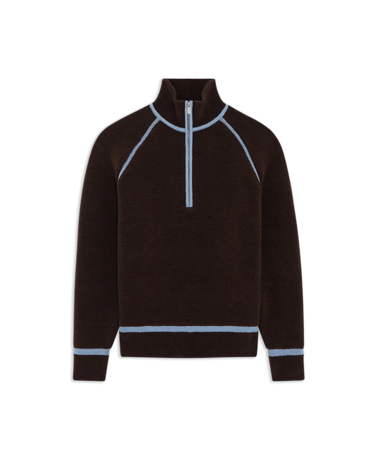 Vlněný svetr se zipovým límcem