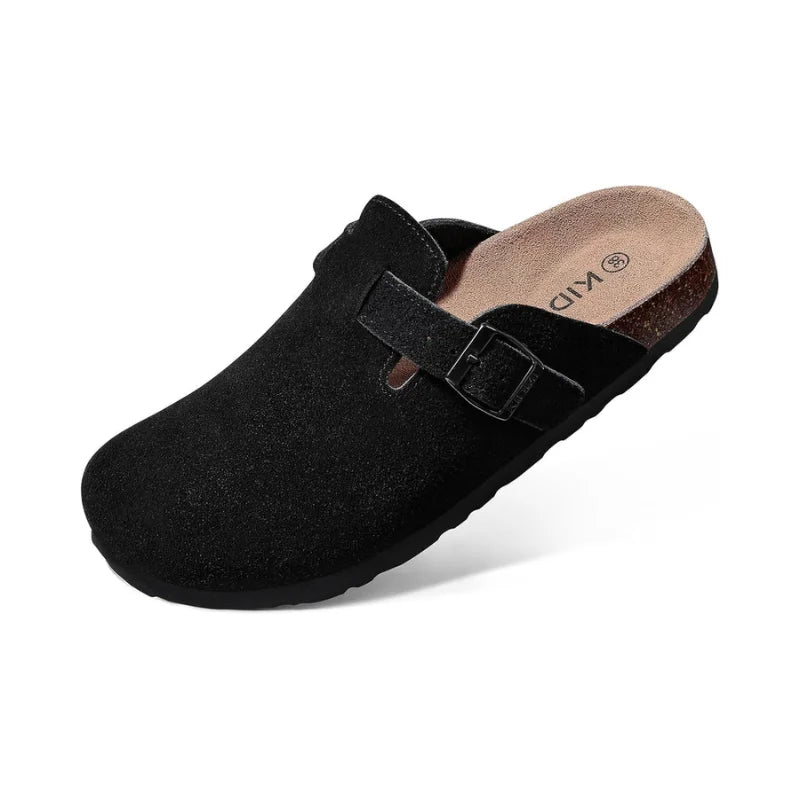 Semišové Clogs S Korkovou Stélkou